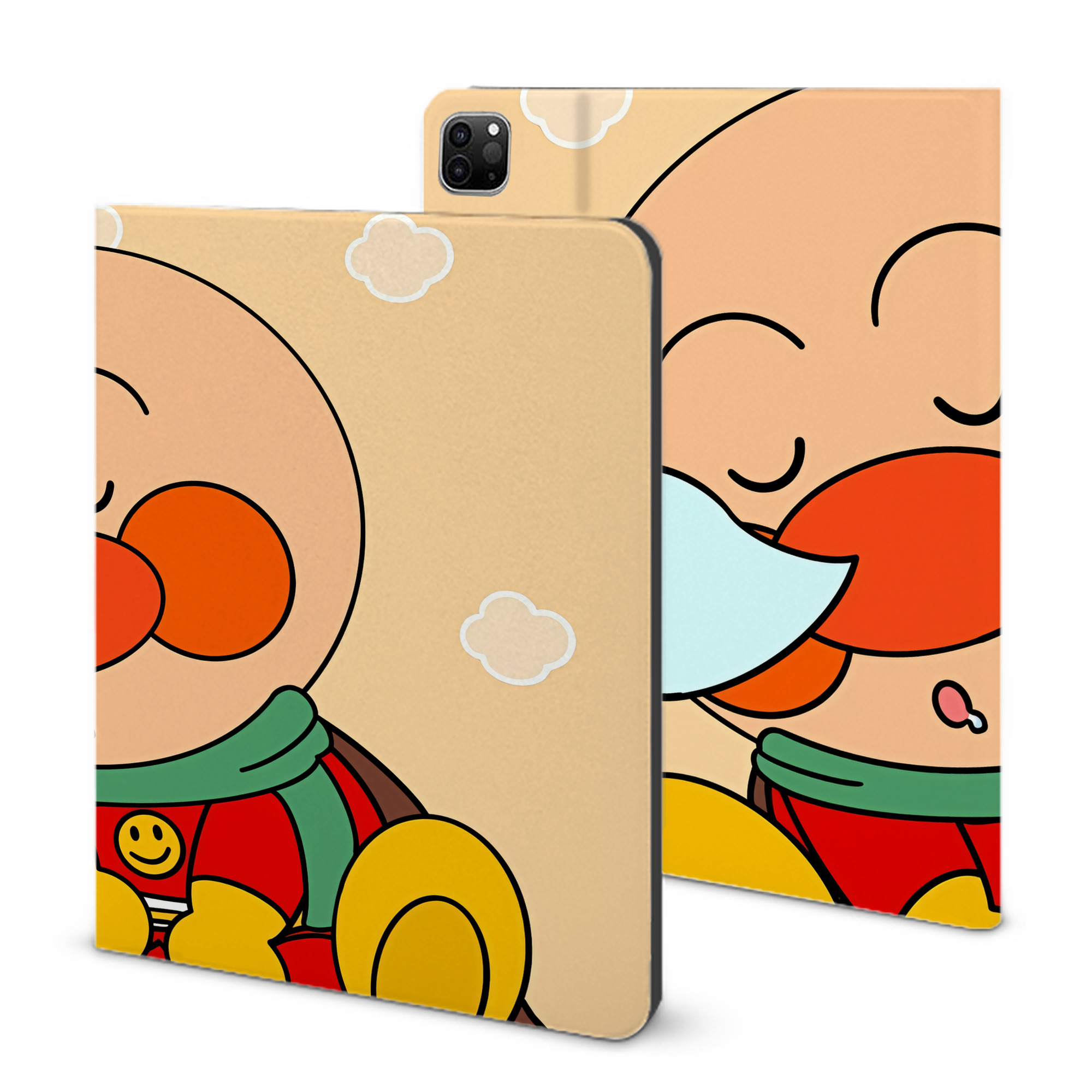 （画像用） アンパンマン Anpanman IPad ケース ブック型 PUレザー TPU 耐衝撃 軽量 薄型 ペン収納なし 全面保護 IPad 各モデル対応